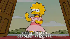 Lisa Simpson Repent Before It's Too Late