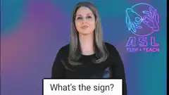 Woman demonstrating ASL signs