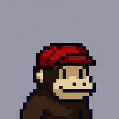 pixel art monkey head tilts