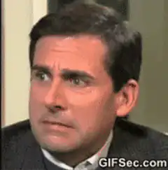 Michael Scott disgusted face