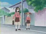 Girls kick deer into sunset
