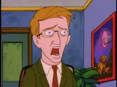 Beavis aging into a skeleton