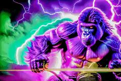 Purple Gorilla Lightning King Kong
