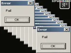 Error Fail OK windows piling up