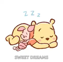 Winnie the Pooh and Piglet sleeping