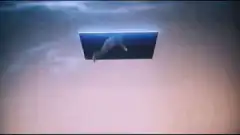 Person falling into a portal