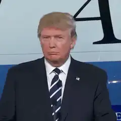 Donald Trump smirking and nodding