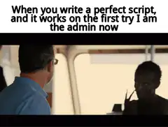 When you write a perfect script I am the admin now