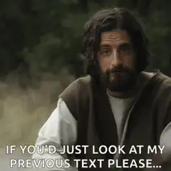 Jesus pointing up previous text please