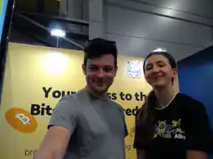 Couple at Bitcoin event