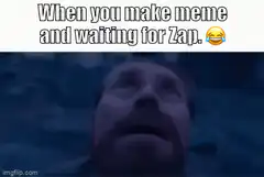 Man looking up waiting for Zap
