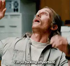 I'm so fucking important