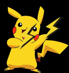 Pikachu throwing lightning bolts