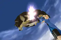 Tifa throws dog into explosion
