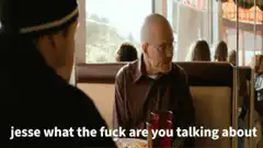 Walter White Jesse what the fuck are you talking about