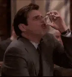 Michael Scott drinks and yells oh come on
