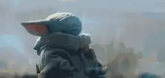 Baby Yoda sneezing