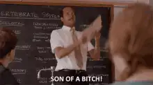 teacher throws paper son of a bitch