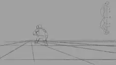 blocky character doing a flip