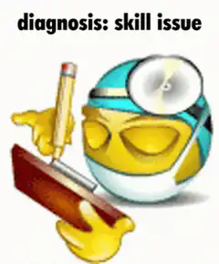 Doctor emoji diagnosis skill issue