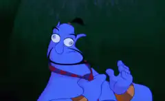 Genie shrugging in confusion