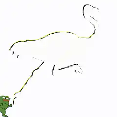 Pepe kicks a giant bird