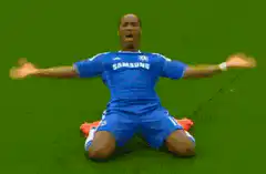 Didier Drogba celebrating goal