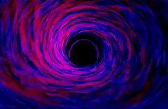 Pink and blue swirling vortex