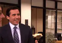 Michael Scott laughing at Jim