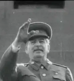 Stalin waving