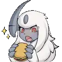 Silvally eating a burger