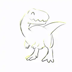 T-Rex head morphing animation