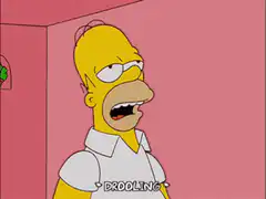 Homer Simpson drooling