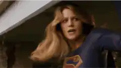 Supergirl fires heat vision