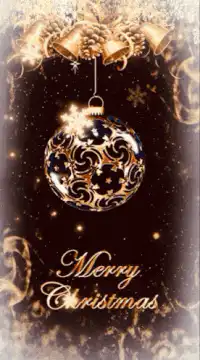 Golden Christmas ornament with bells