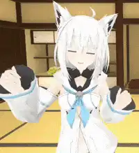 Anime cat girl dancing