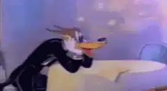 Daffy Duck nose stretches