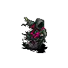 pixel art hooded figure