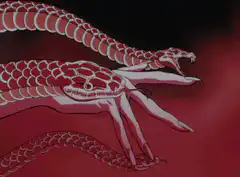 Snake hand morphing animation