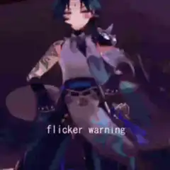 anime character flicker warning