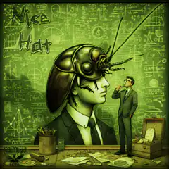 Man admiring a giant beetle hat