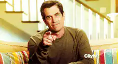 Ty Burrell points and gives thumbs up