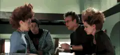 Doc Brown and Marty McFly shocked by static hair