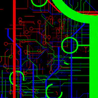 Colorful circuit board animation
