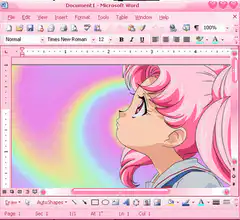 Sailor Moon in Microsoft Word