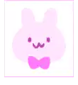 Pink bunny with bow tie