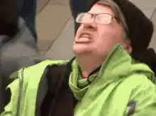 Michael Moore screaming NOOOO