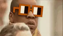Jay-Z wearing French flag glasses