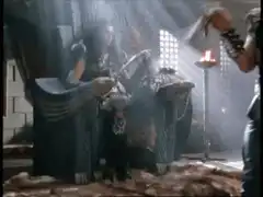 Hercules draws his sword