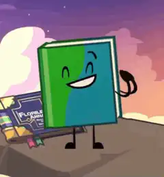 Book character dancing happily
